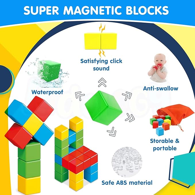 Kidology Magnetic Building Blocks 32Pcs Magnetic Blocks