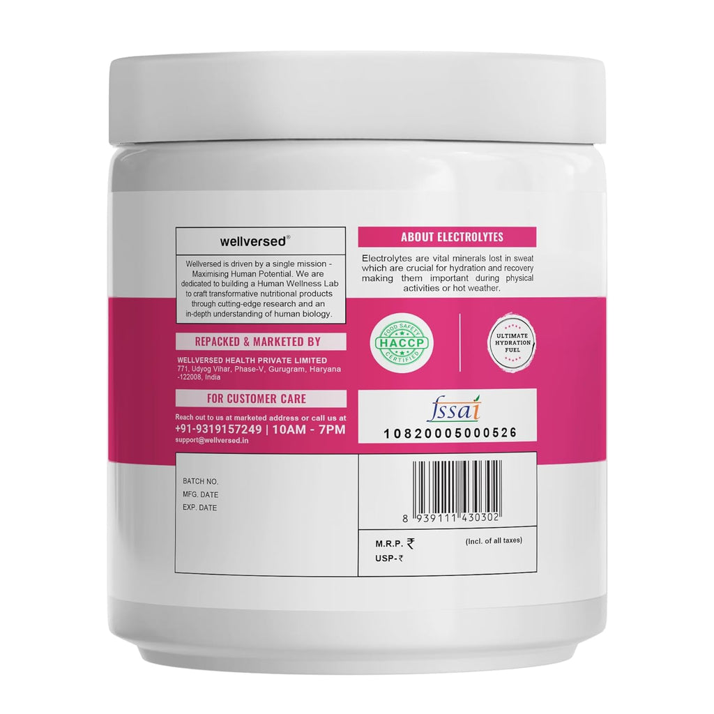 Wellcore - Electrolytes (Miami Thunder,200 G)| Electrolyte Drink With 5 Vital Electrolytes: Na,Mg,Ca,K,Po4|Sugar Free Electrolyte Powder|Fat Fuel Powered Keto Electrolyte,1 Count,40 Servings