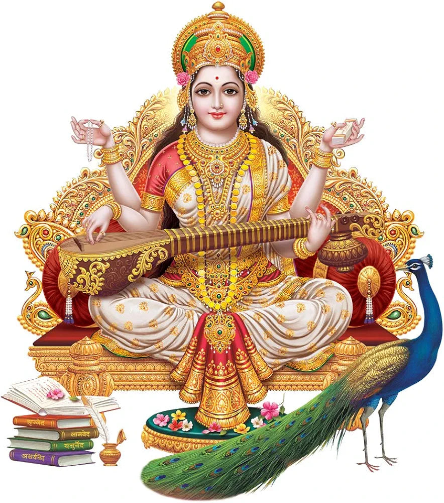 Rangoli White Glossy Vinyl Wall Sticker Premium Self-Adhesive Waterproof Parent-6 Design-6