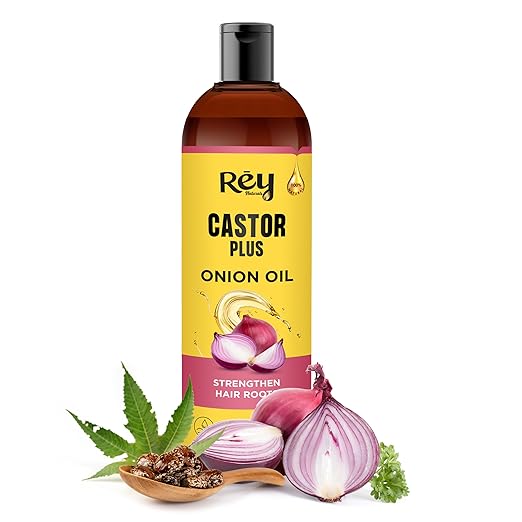Rey Naturals Castor Oil Plus Onion Hair Oil For Hair Growth - 100 ml