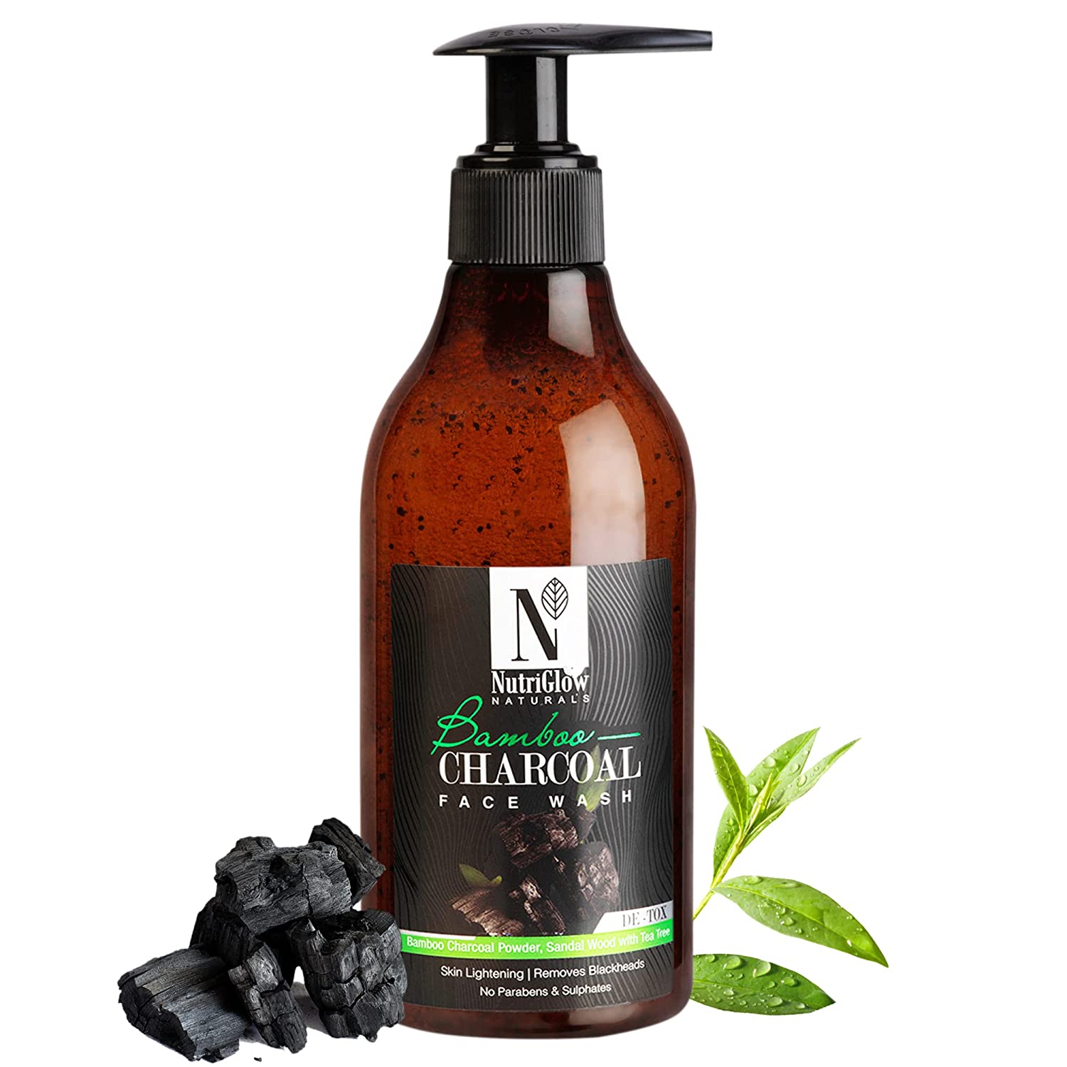 NutriGlow NATURAL'S Bamboo Charcoal Face Wash - 100 gms