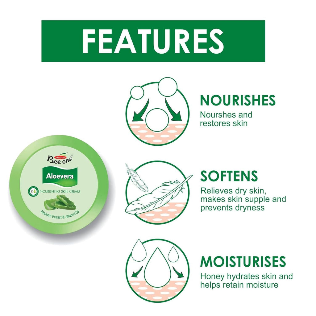 Beeone Nourishing Skin Cream Aloevera - 500 ml