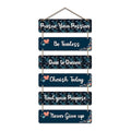 Artvibes Decorative Wall Hanging Wooden Art Decoration Item for Living Room | Quotes Decor Item | Wall Art for Hall | Set of 6