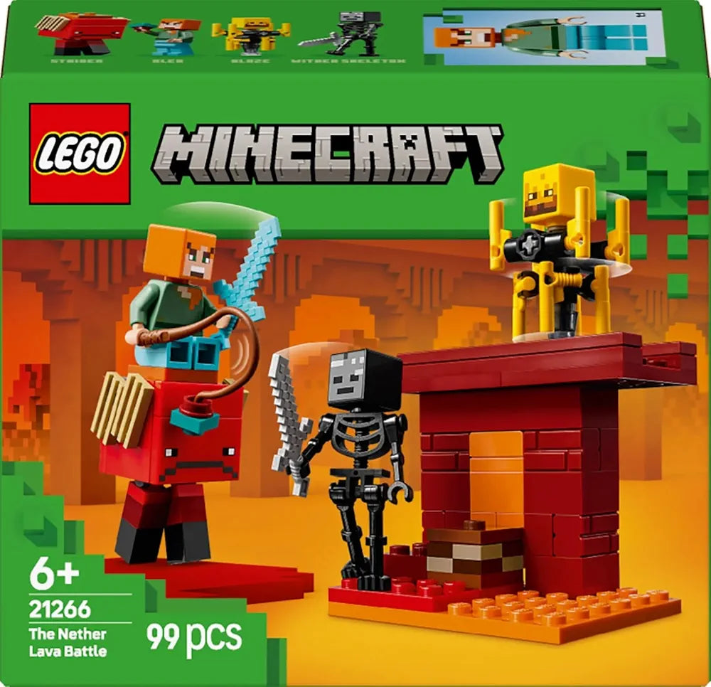 Lego Minecraft The Nether Lava Battle Gamer Toy for Kids 21266 Building Blocks Toys for 6+ Gift for Boys and Girls