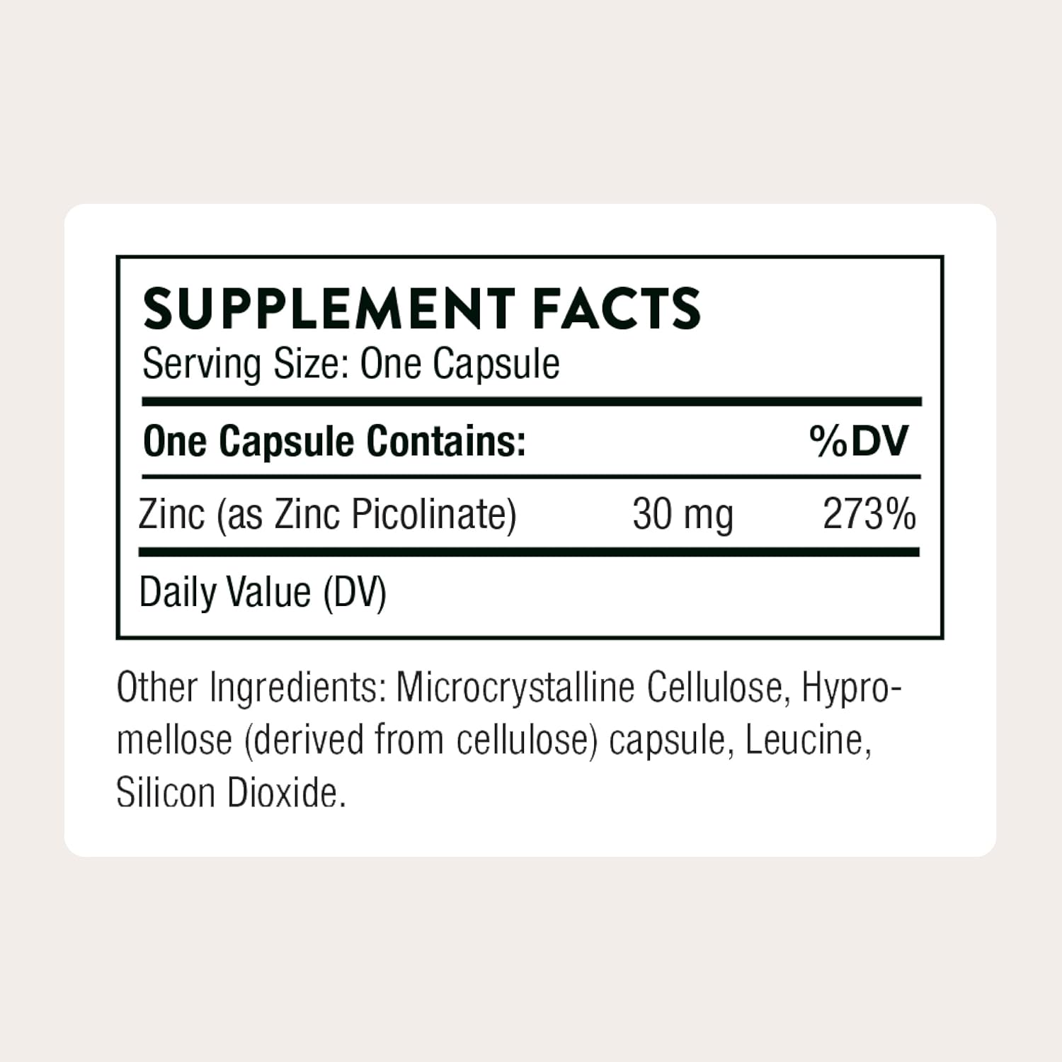 THORNE - Zinc Picolinate 30 mg - Highly Absorbable Zinc Supplement - Supports Immune System, Eye, Skin & Reproductive Health* - Third-Party Certified - Gluten, Dairy & Soy-Free - 180 Capsules