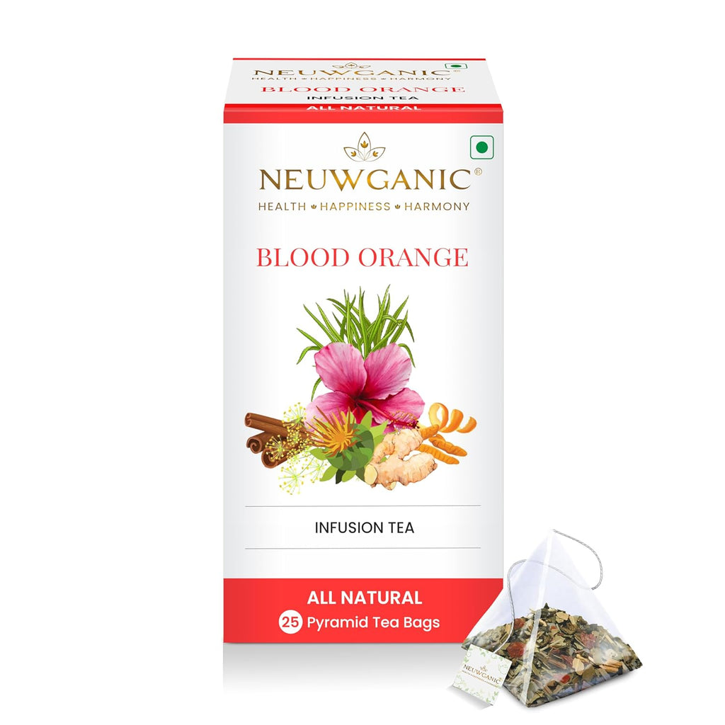 Neuwganic - Blood Orange Infusion Tea Bags - 25 Pyramid Tea Bags