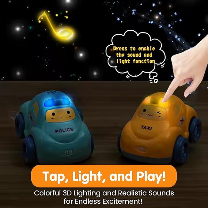 Kidology Push & Go Baby Car Toy Set Friction Powered