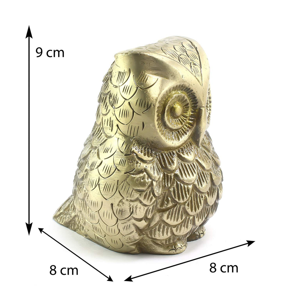 Ecraftindia Brass Decorative Owl Showpiece