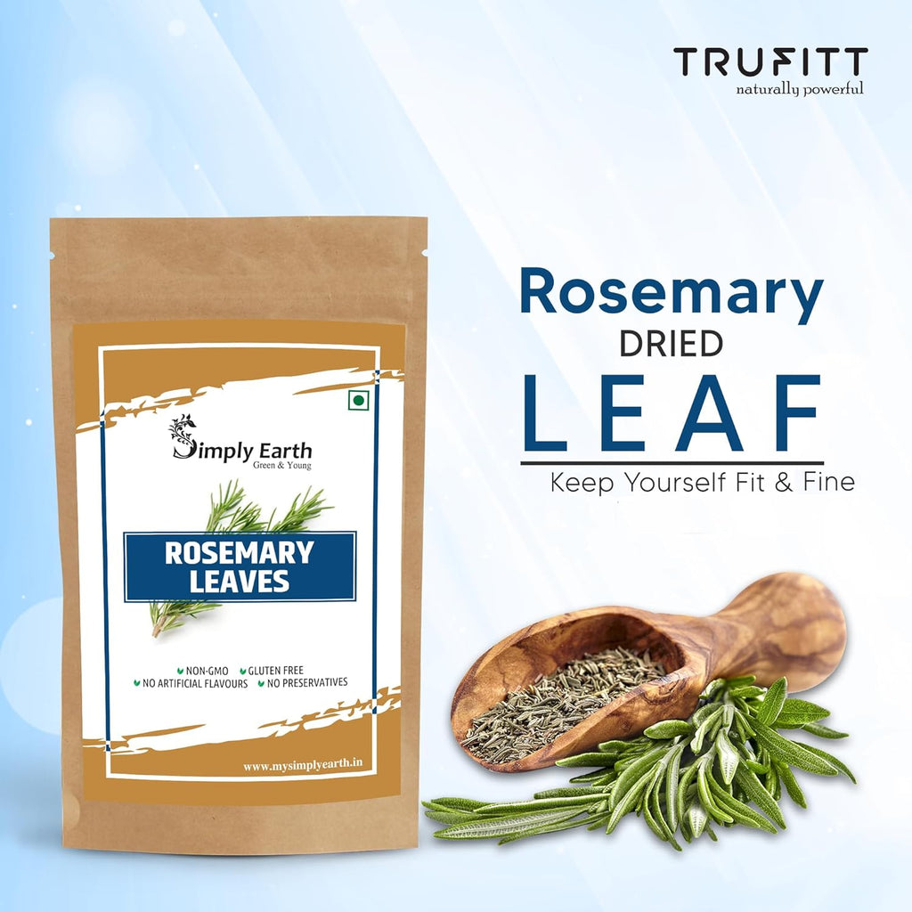Simply Earth Rosemary Dried Leaves For Hair Growth | Top Grade Leaves Rosemary Herb Tea | Organic | Natural Foods - 100 GM
