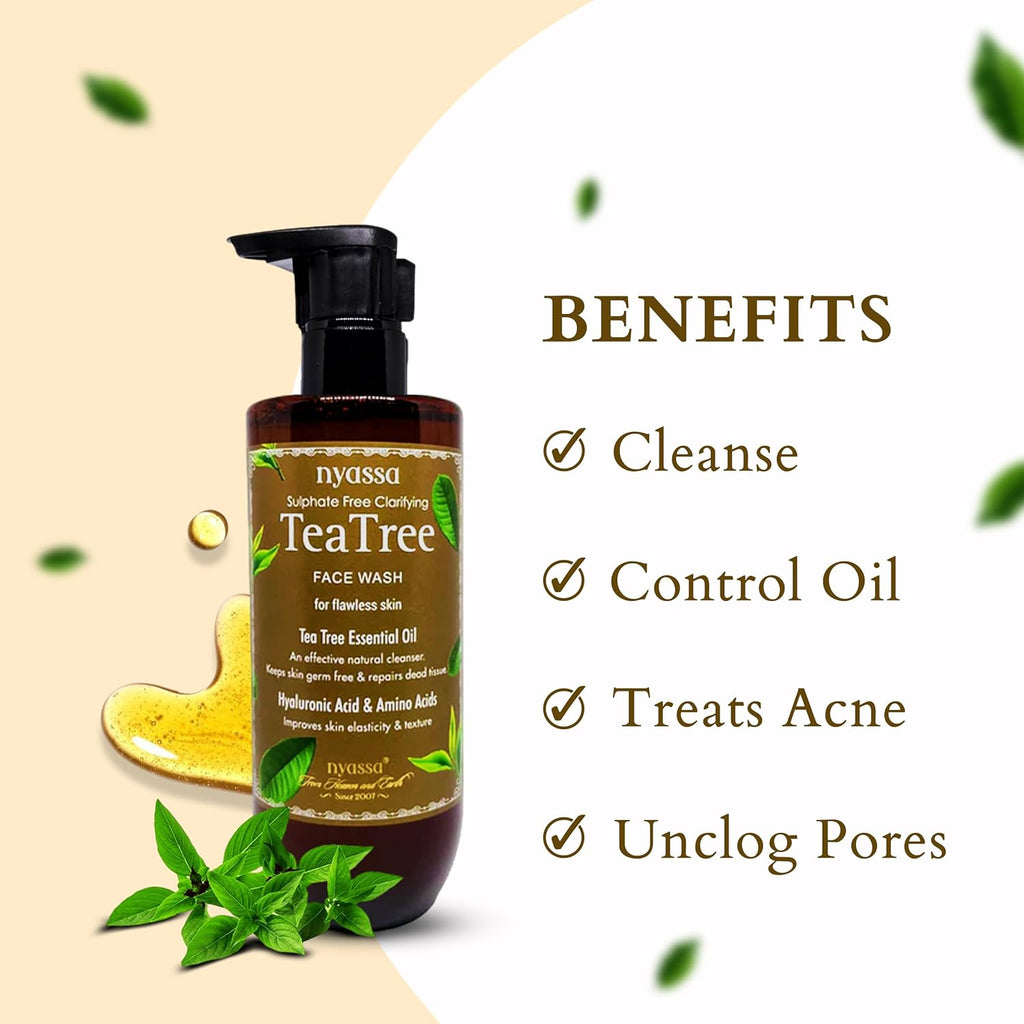 Nyassa Sulphate Free Clarifying Tea Tree Face Wash - 210 Ml