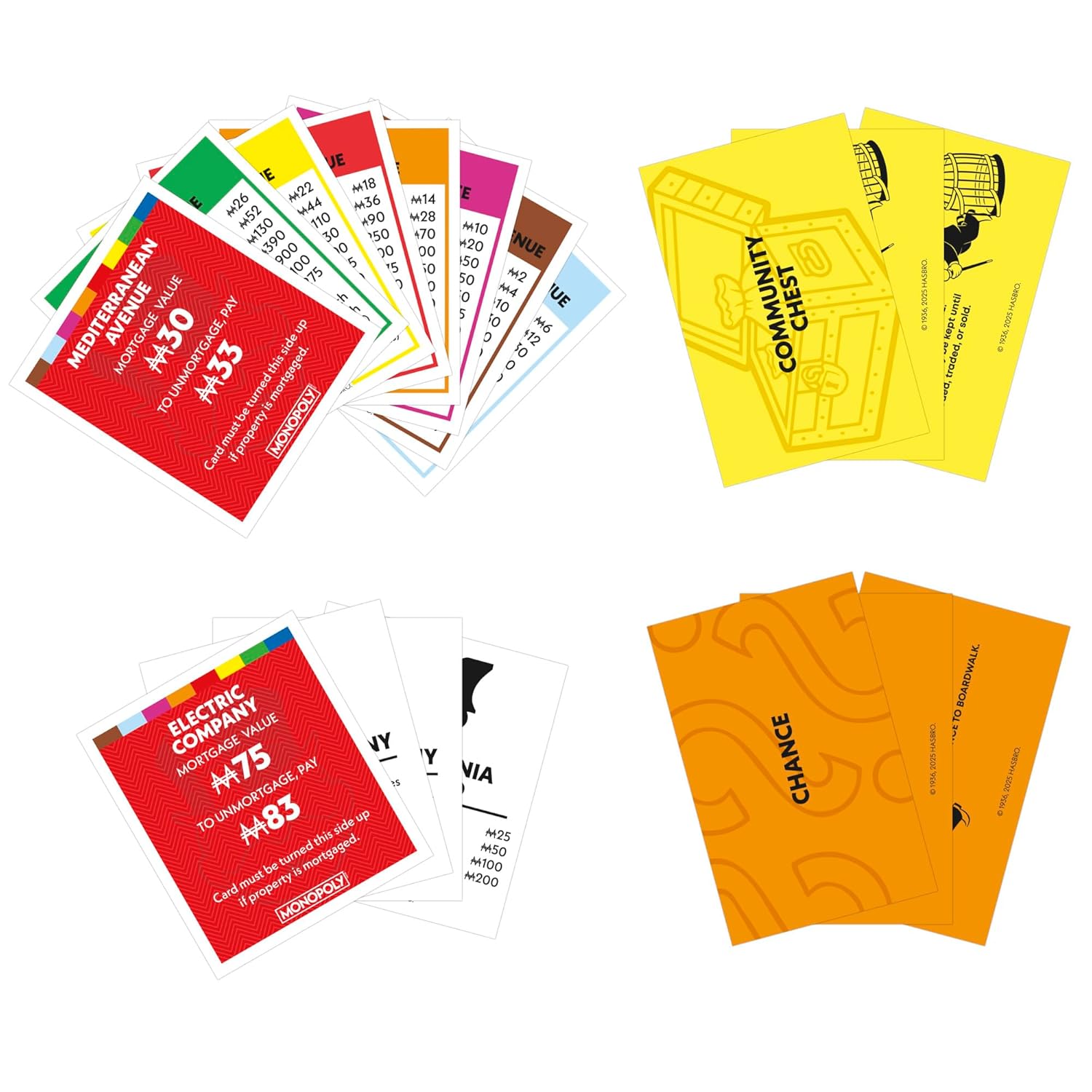 Hasbro Gaming Monopoly Bid Game Quick-Playing Card Game For 4 Players