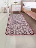 Saral Home Fleur Designer Soft Cotton Durable & Washable Multipurpose Runner Colour Red