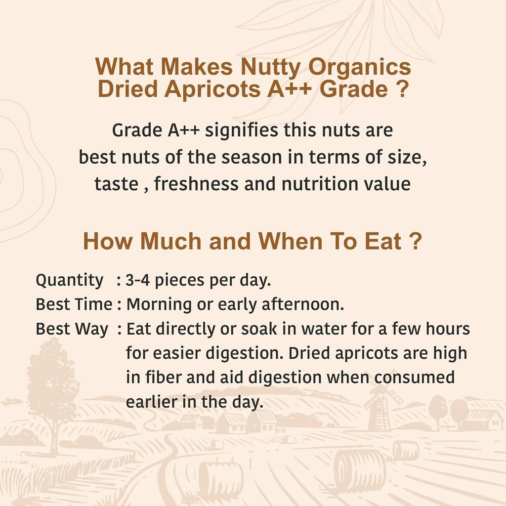 Nutty Organics Dried Apricots Jardalu 250GM | Nutritious | Rich in Iron | Tasty & Healthy Nuts Dry Fruits | Rich in Protein | Gluten Free