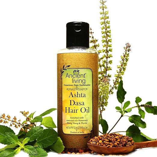 Ancient Living Organic Ashta Dasha Hair Oil - 50 ml Each (Pack of 2)