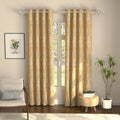 Urban Space Digital Printed Blackout Curtains for Door Bedroom Room Darkening Blackout Kids Decorative Curtains Imperial Mustard