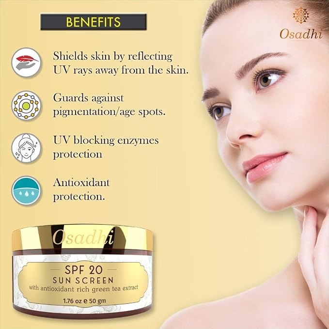 Osadhi Vegan Sunscreen Spf 20 - 50 gms