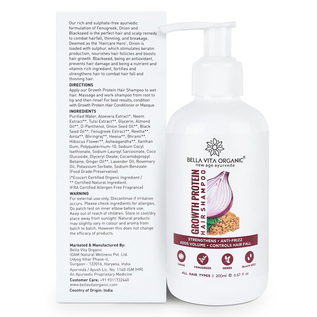 Bella Vita Organic Growth Protein Shampoo - 200 ml