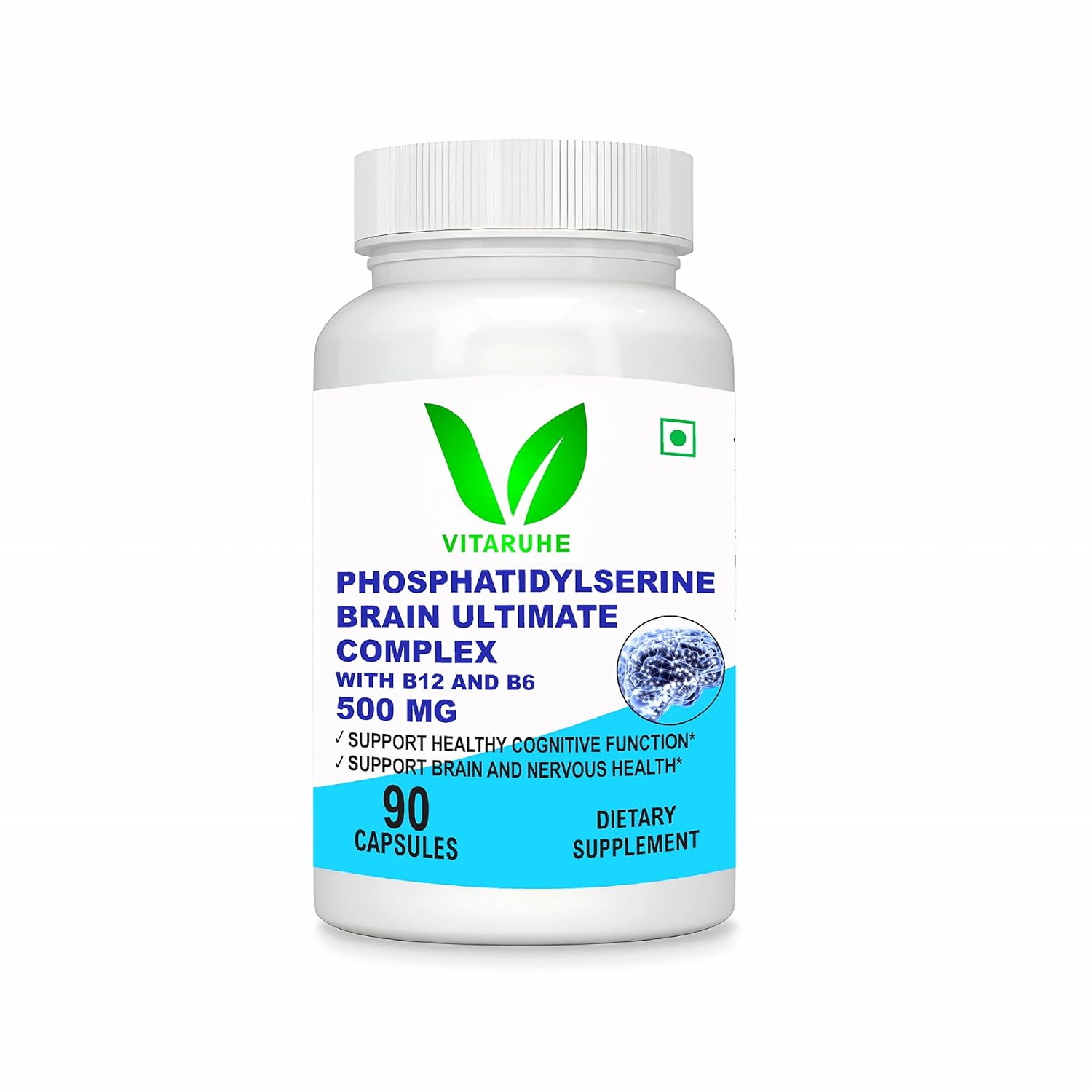 VitaruheÂ® Phosphatidylserine Brain Ultimate Complex 500 Mg Per Serving 90 Vegetarian Caps (Verified For Active Components)