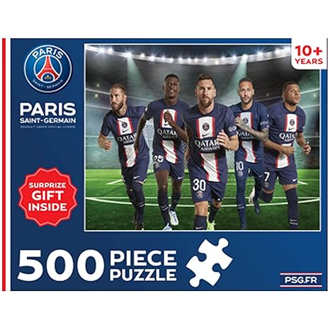 Popcorn Games & Puzzles Games Premiership Soccer Paris Saint Germain 500 Zigsaw 10+ Messi Neymar