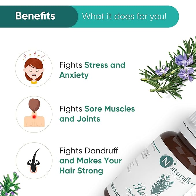 Naturalis Rosemary Hair Oil Pure Rosemary Essential Oil - 15 ml