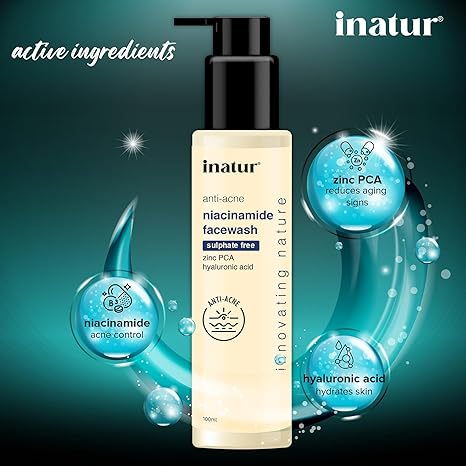 Inatur Niacinamide Face Wash with Zinc PCA - 100 ml