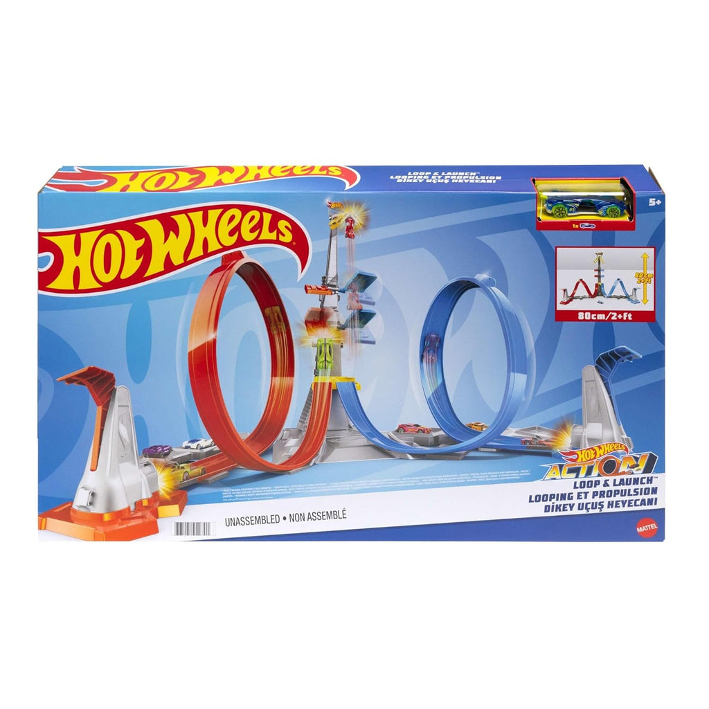 Hot Wheels Action Mattel Loop & Launch Track Set for Kids 5-10 Years Old