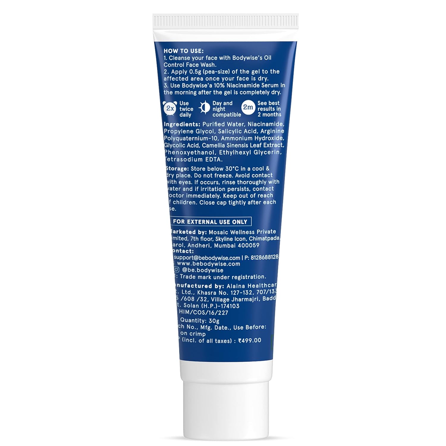 BeBodywise 2% Salicylic Acid Gel  -30 gm