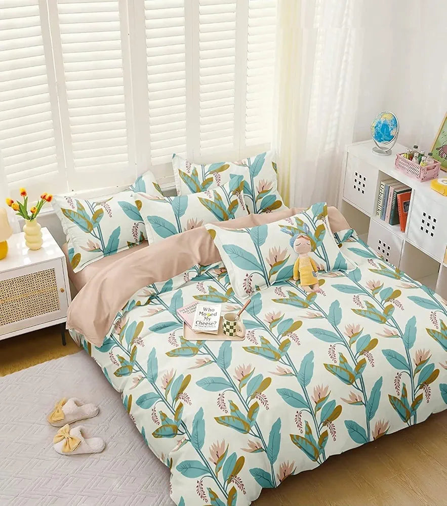 The Home Style Super Soft Microfiber 6D King Size Double Bed Bedsheet  With 2 Pillow Cover 300 TC Persian Green