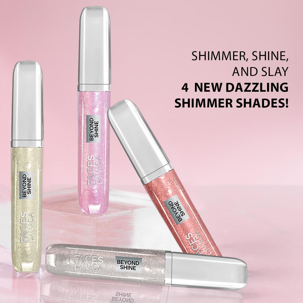 FACESCANADA Faces Canada Beyond Shine Lip Gloss - Wingwomen 05, 3Ml | Lightweight Non-Sticky Luxurious Texture For Glossy Lips | Instant Shine | Fuller, Supple & Plump Lips | 24Hr Hydration