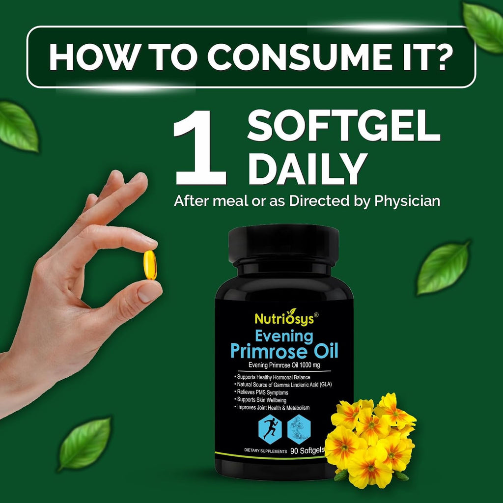 Nutriosys Evening Primrose Oil 1000mg - 90 Softgels