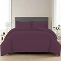 Trance Home Linen Zippered 100% Cotton 200TC Satin Stripe King Size Duvet Cover Quilt Cover Blanket Cover Razai Comforter Cover with 2 Pillow Covers Colour Deep Wine