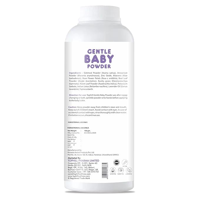 Tophill Gentle Baby Powder - 100 gms