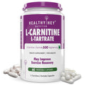 HealthyHey L-Carnitine & L-Tartrate (LCLT)-Support Transport of Fats to Muscles - 60 Vegetable Capsules (Pack of 1)
