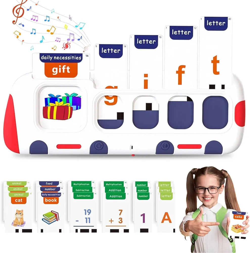 Lefan Spelling & Talking Flash Cards for Toddlers, Alphabet Learning Toys, Speech Therapy Toys CVC Words Spell Games ABC Flash Cards with 218 Sight Words Toddler Toy Gifts for Kids