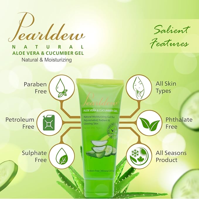 Pearldew Natural Aloe Vera & Cucumber Gel - 120 Gms