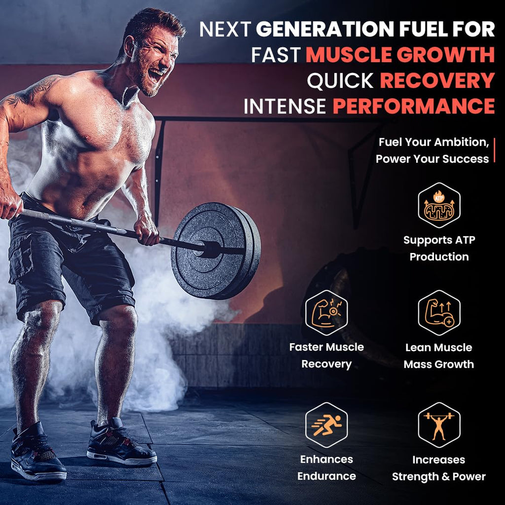 NATURYZ Creatine ATP Energy Blast 3G Creatine | Pre Workout ATP Energy Drink | Electrolytes | Supports Lean Muscle Mass & Volume, Endurance & Power for Intense Workout - 250g(Watermelon)