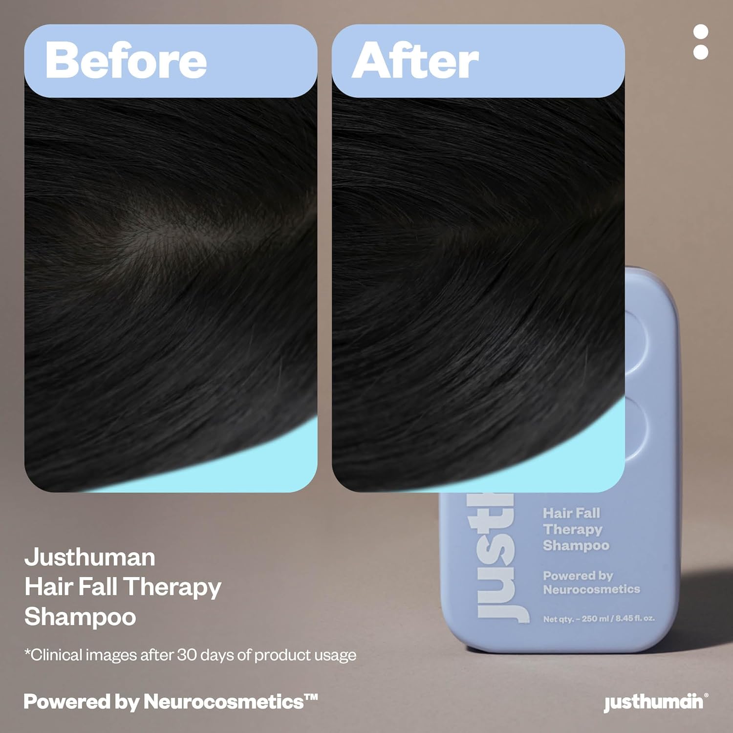 Justhuman Hair Restore Shampoo & Revitalising Body Wash Combo