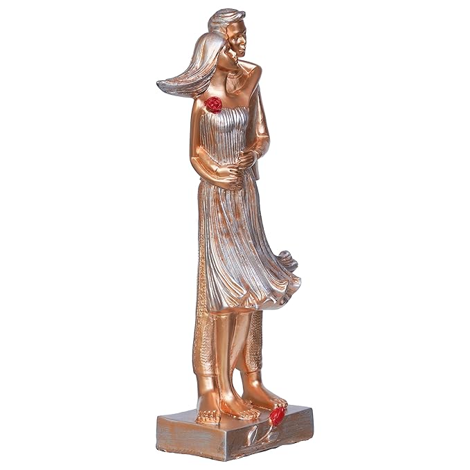 Ecraftindia Romantic Hugging Couple Statue Human Figurines Decorative Showpiece