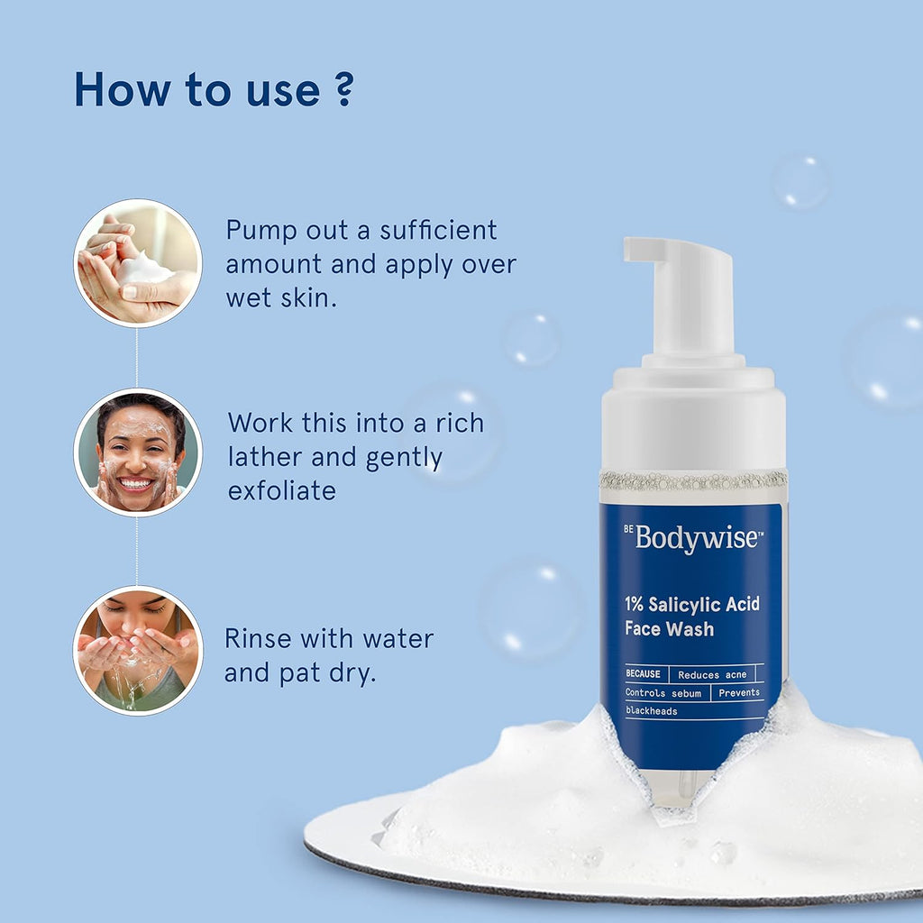 BeBodywise 1% Salicylic Acid Face Wash -120 ml