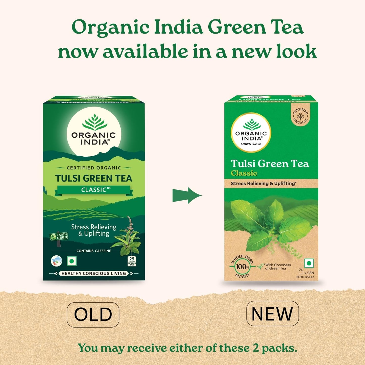 Organic India Tulsi Green Tea Classic 25 Tea bags