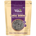 NUTTY ORGANICS Chia Seeds | Clean Chia Seeds for Eating | Seeds for Weight Management- Rich in Calcium, Protein & Fiber, Healthy Snacks