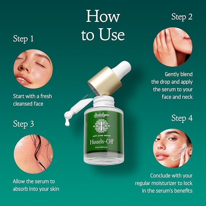 Indulgeo Essentials Heads Off - Anti Acne Face Serum - 6 ml