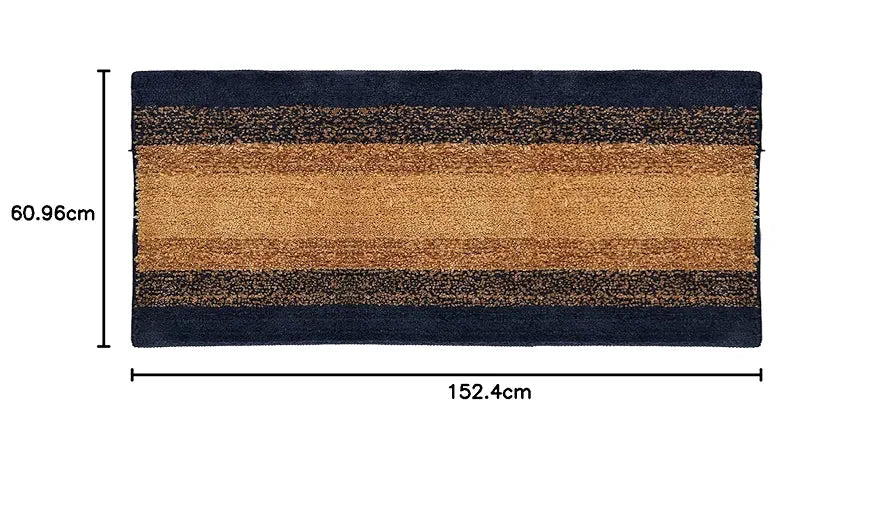 Kuber Industries Shaggy Carpet Polyester Bedside Runner Soft Rug for Hall Offices Bedroom Dark Blue