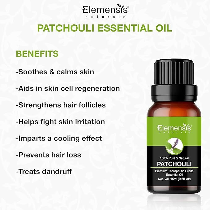 Elemensis Naturals Pure & Natural Patchouli Essential Oil - 15 ml