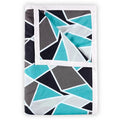 Divine Casa 100% Cotton 144 TC Reversible Geometric Printed Double Bed AC Dohar Blanket for Mild Winter TC - 144 Colour Crystal Teal