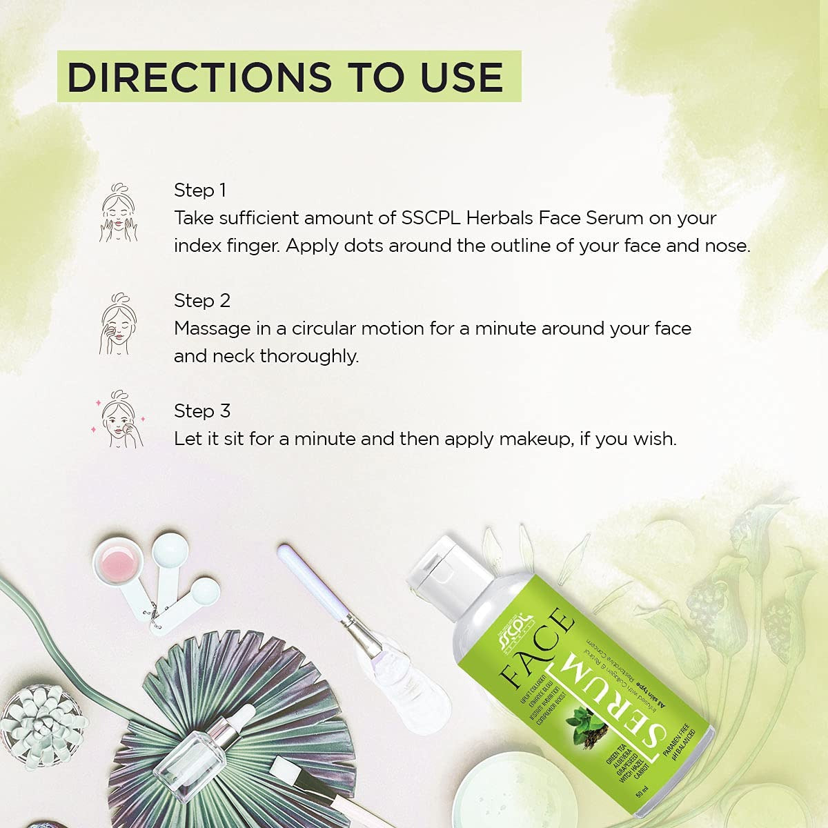 Sscpl Herbals Face Serum Infused with Collagen - 50 ml (Pack of 2)