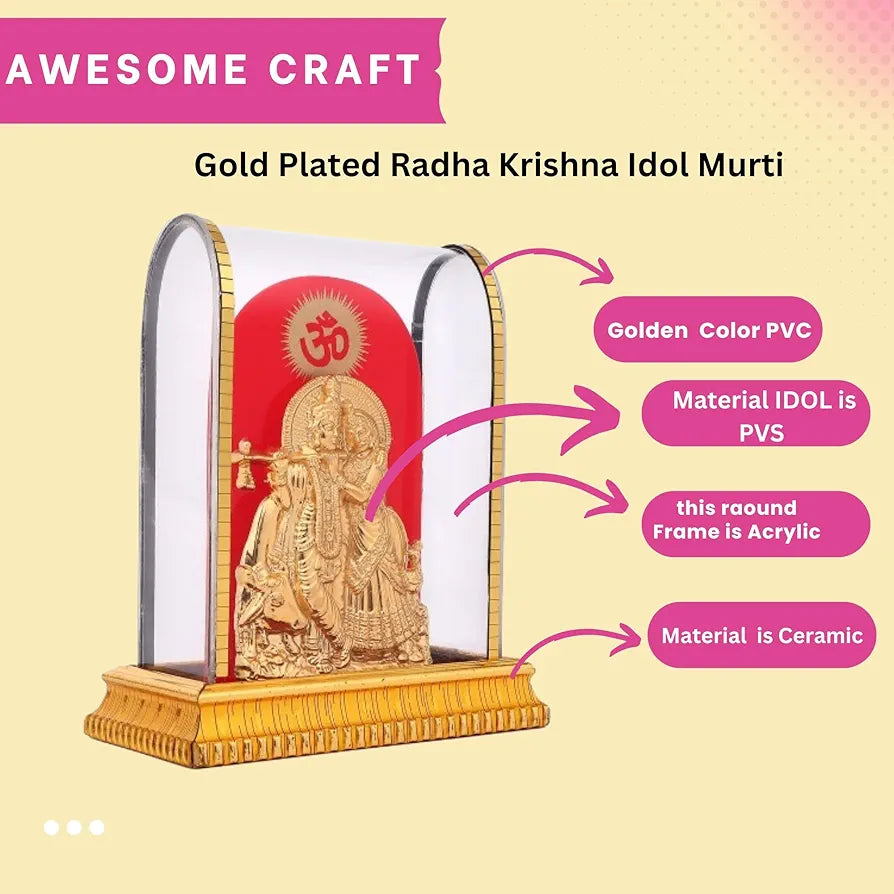 Awesome Craft Radha Krishna Murti Acrylic Radha Krishna Statue