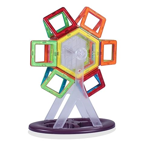 FunBlast 52 PCS Mag Magic for Kids 3D Magnetic Building Blocks Stacking & Balancing Blocks Set for Brain Development