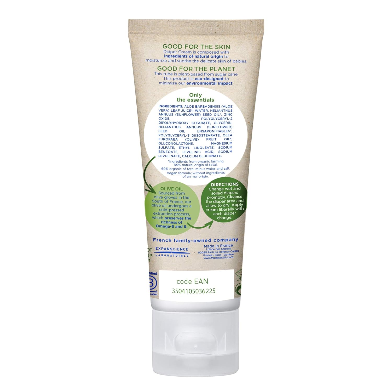 Mustela Baby Natural Diaper Cream - 75 ml
