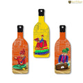 Artvibes Rajashtani Music Culture Wooden Wall Hanging for Home Decor | Set of 3